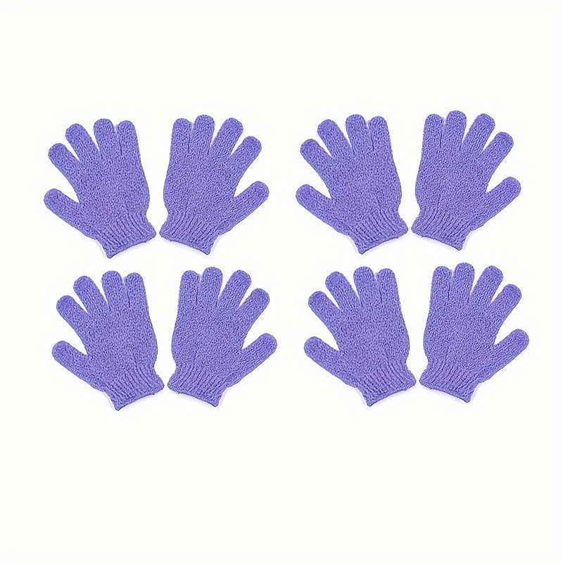 4pcs/8pcs/12pcs/20pcs Bathing Gloves, 100% Nylon Double-sided Exfoliating Gloves, Suitable for Beauty, Spa, Massage, Skin, Shower, Body Scrub, Bath Accessories, Also a Good Gift for Family Members, Random Color